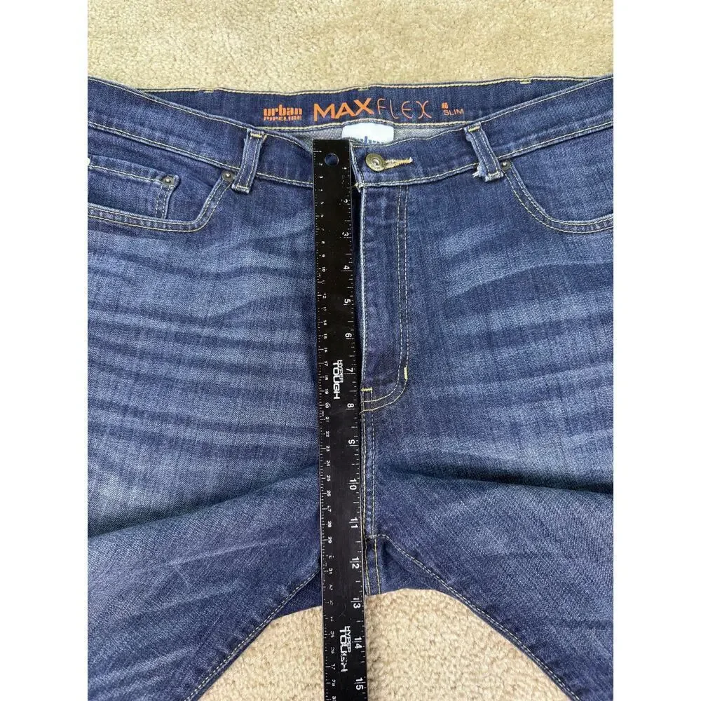 Urban Pipeline Max Flex Slim Bermuda Short Men's Size 40 Blue Dark Wash B509